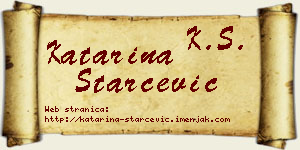 Katarina Starčević vizit kartica